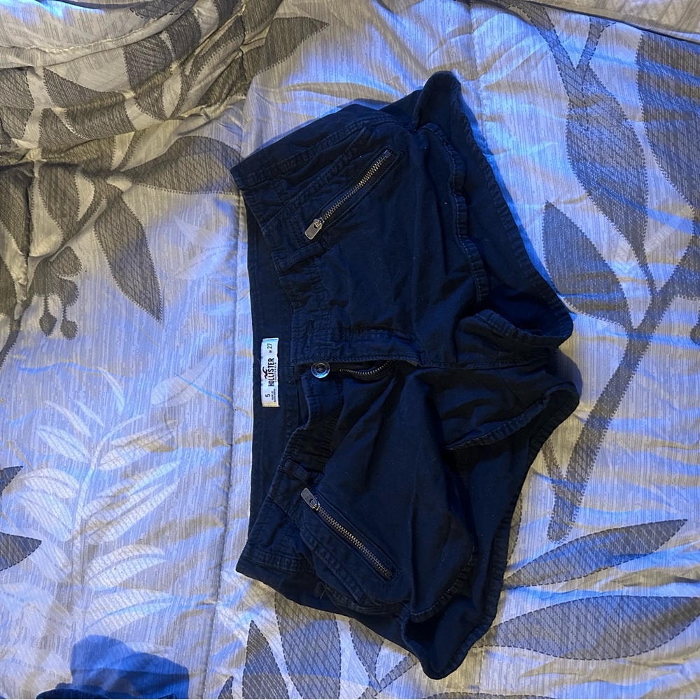 Hollister Blue Cargo Shorts with Elastic Waistband